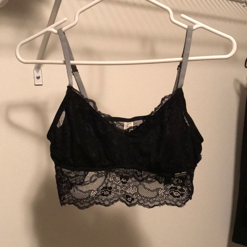 Black lace bralette